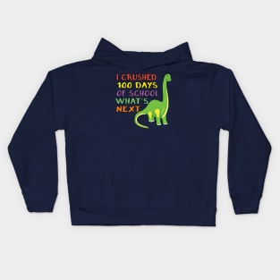 100 Days of School Dinosaur 100th Day Student Kids Dino Kids Hoodie